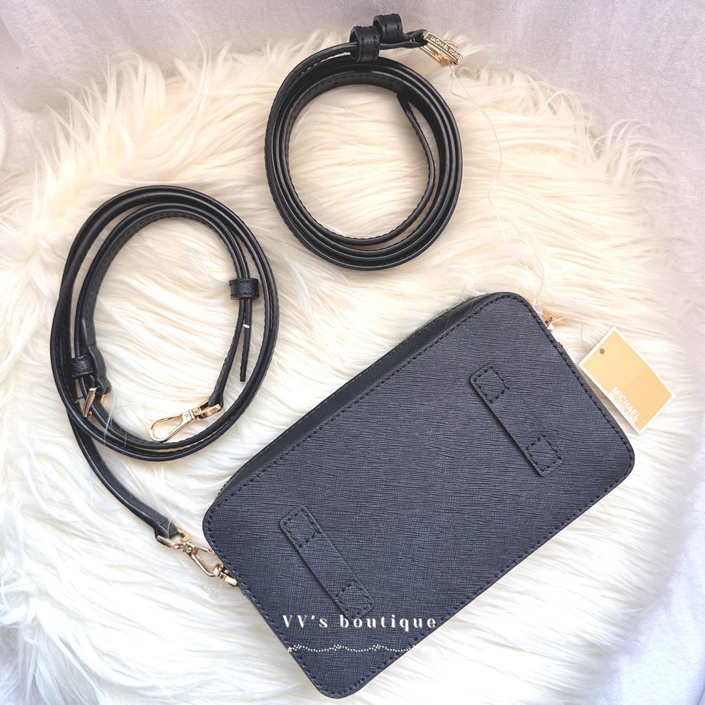 NWT Michael Kors Jet Set Medium Belt Bag Convertible Crossbody Black 35S0GTTC6L - Picture 3 of 11